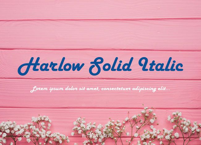 Harlow Solid Italic example