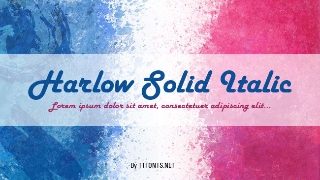 Harlow Solid Italic example