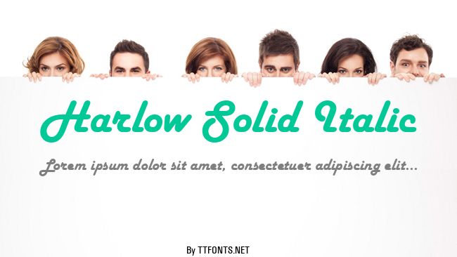 Harlow Solid Italic example