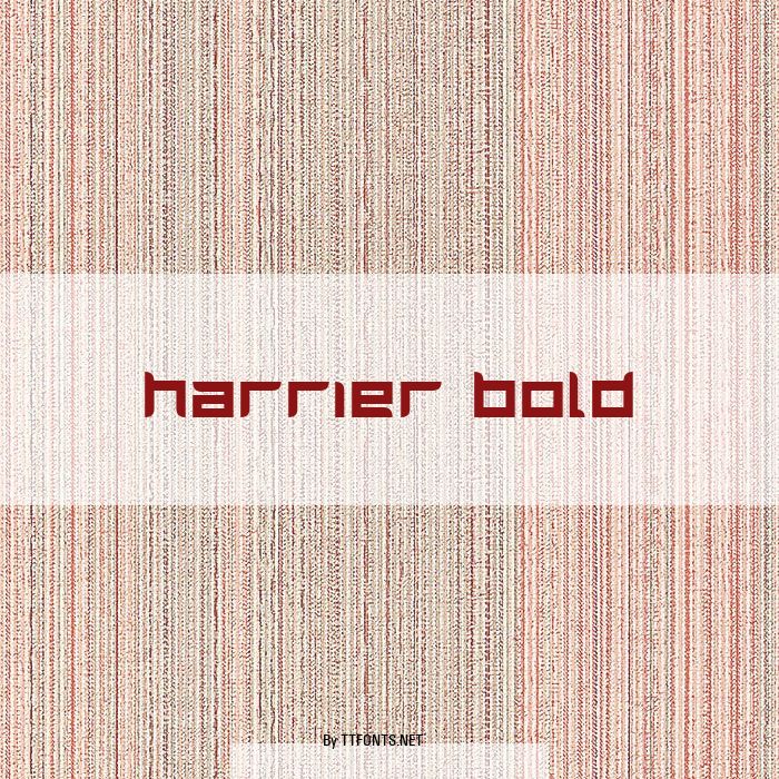 Harrier Bold example