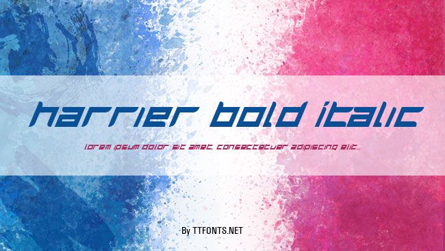 Harrier Bold Italic example