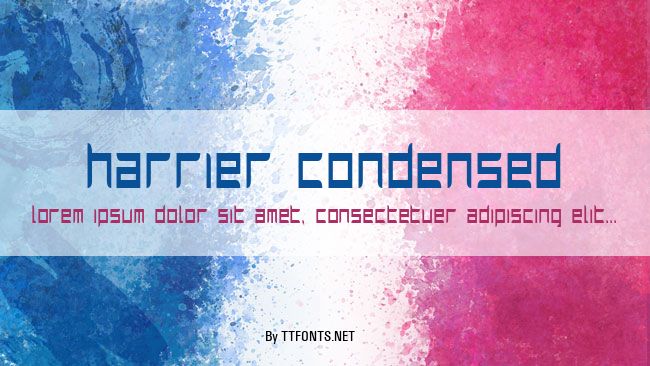 Harrier Condensed example