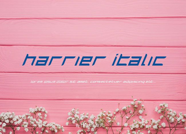 Harrier Italic example