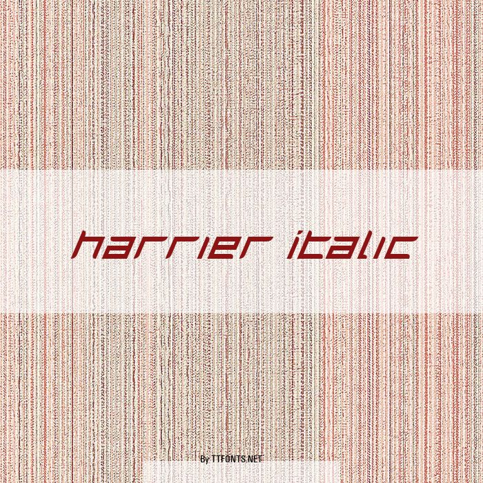 Harrier Italic example