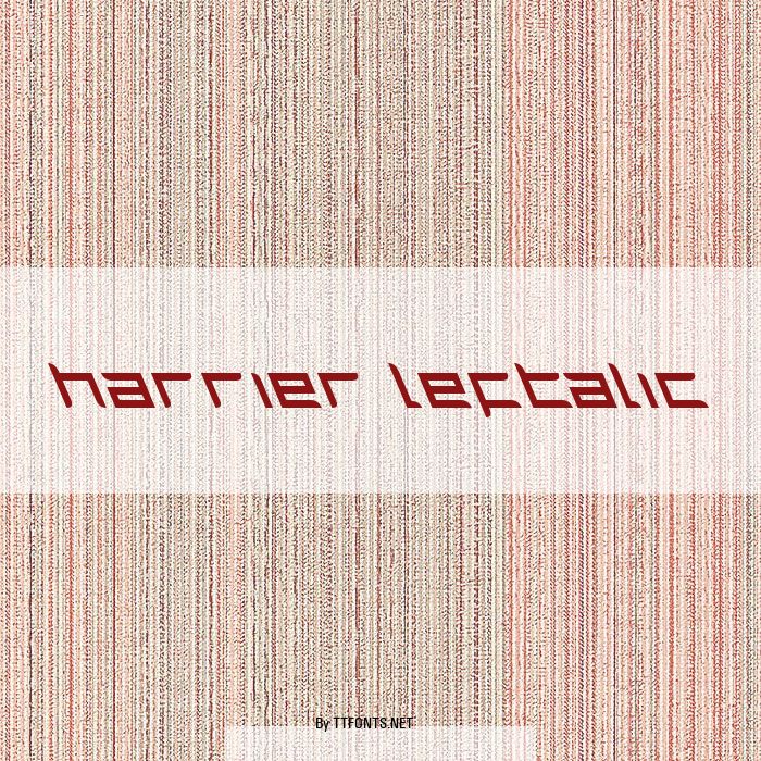 Harrier Leftalic example