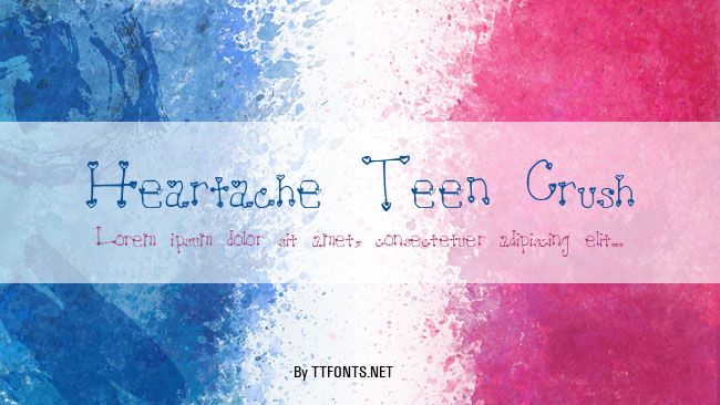 Heartache Teen Crush example