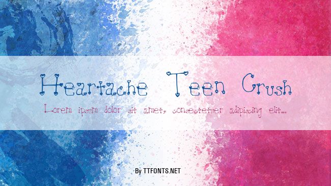 Heartache Teen Crush example