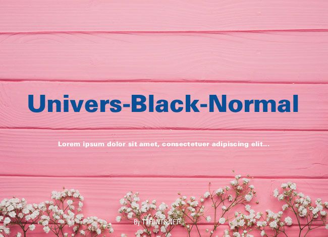 Univers-Black-Normal example