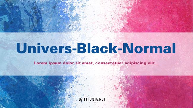 Univers-Black-Normal example