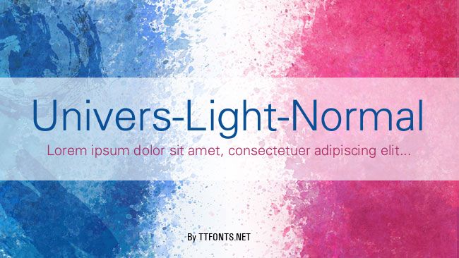 Univers-Light-Normal example