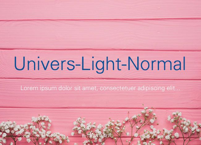 Univers-Light-Normal example