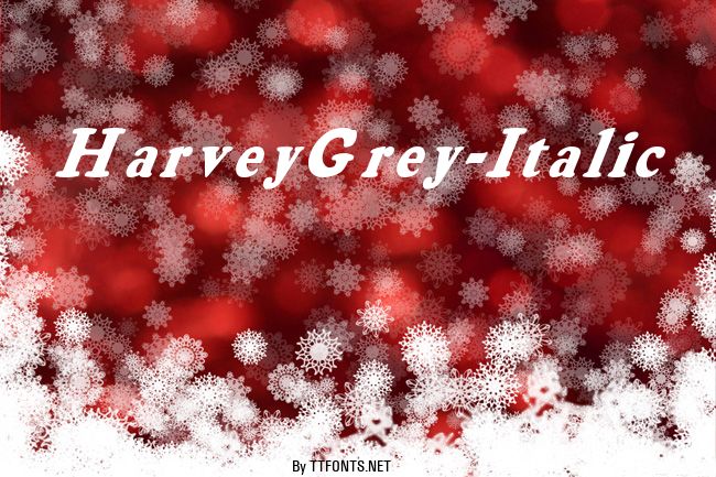 HarveyGrey-Italic example