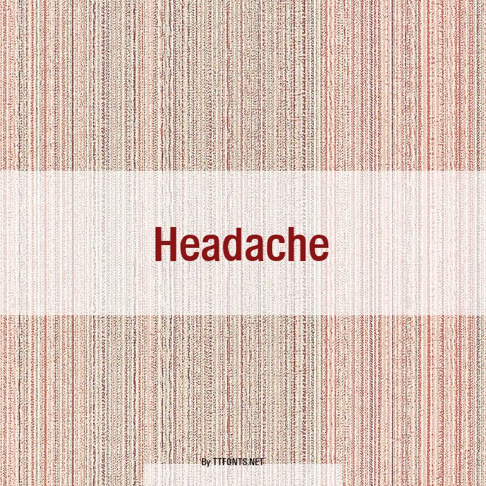 Headache example