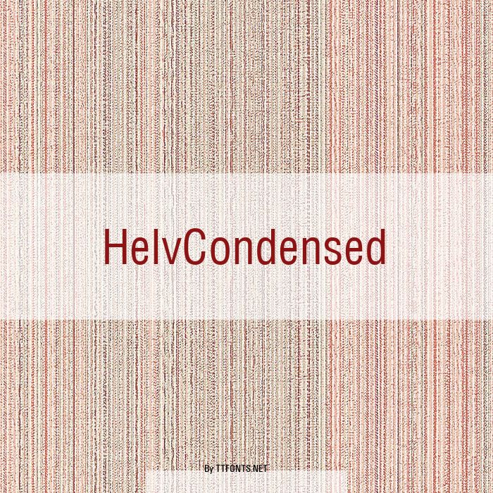 HelvCondensed example