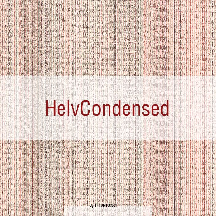 HelvCondensed example