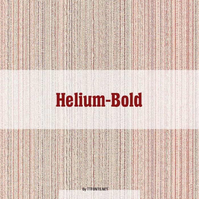 Helium-Bold example