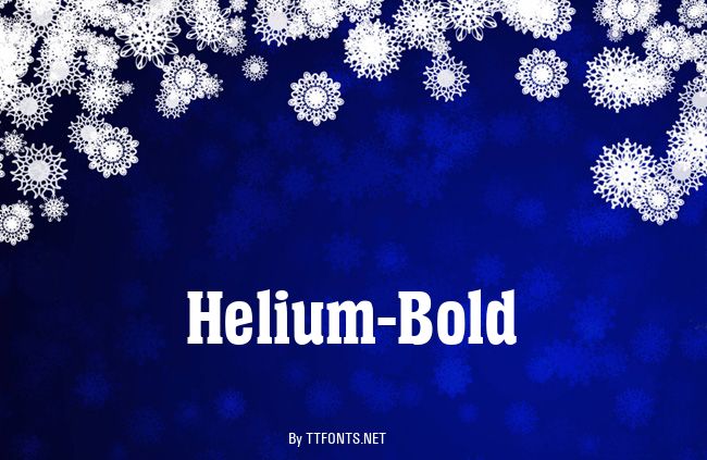 Helium-Bold example