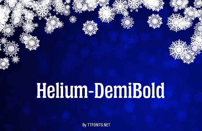 Helium-DemiBold example