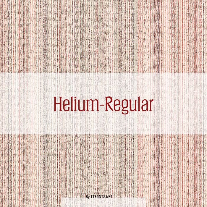 Helium-Regular example
