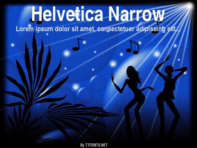 Helvetica Narrow example