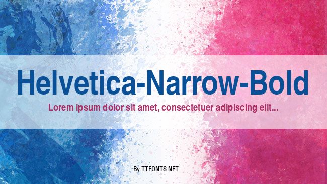 Helvetica-Narrow-Bold example