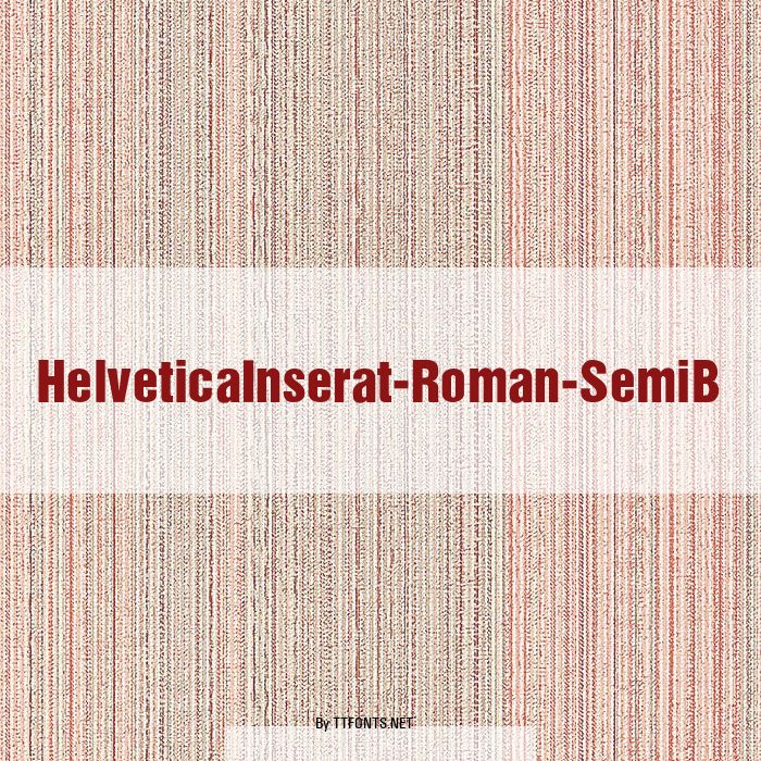 HelveticaInserat-Roman-SemiB example