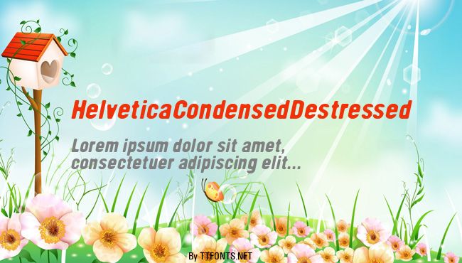 HelveticaCondensedDestressed example