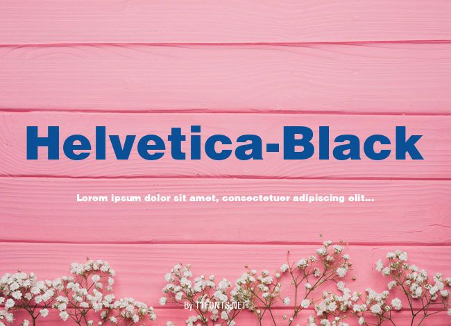 Helvetica-Black example
