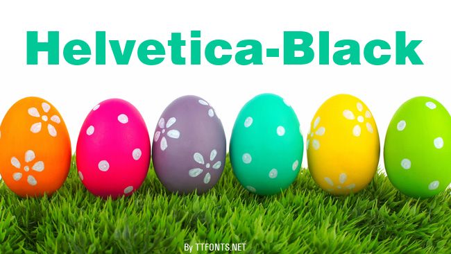 Helvetica-Black example