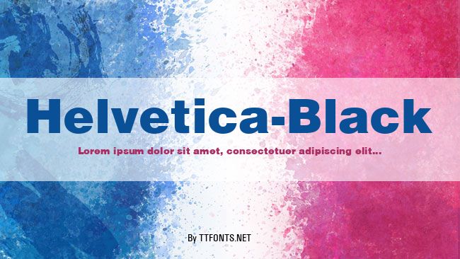 Helvetica-Black example
