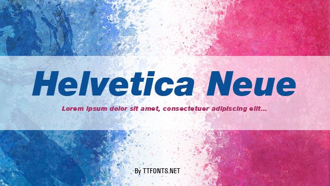 Helvetica Neue example