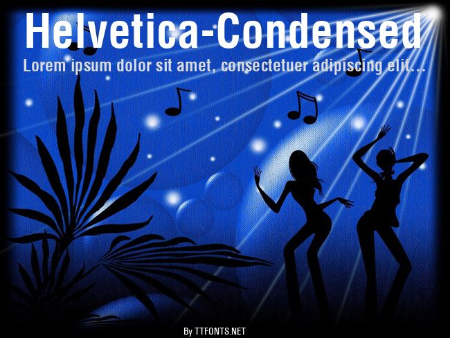 Helvetica-Condensed example