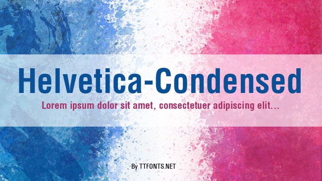 Helvetica-Condensed example