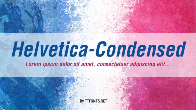 Helvetica-Condensed example