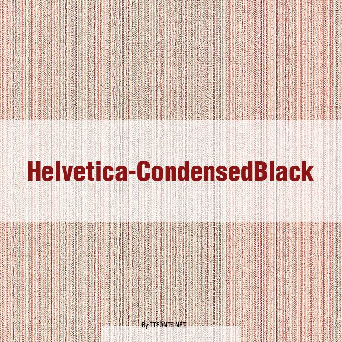 Helvetica-CondensedBlack example