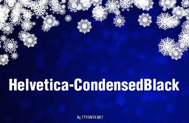 Helvetica-CondensedBlack example