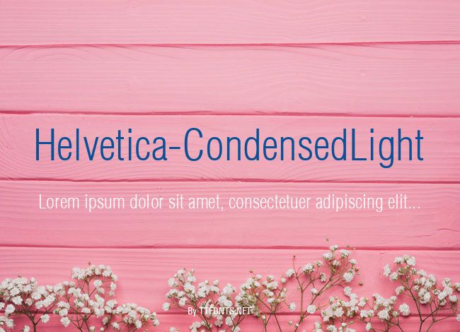 Helvetica-CondensedLight example