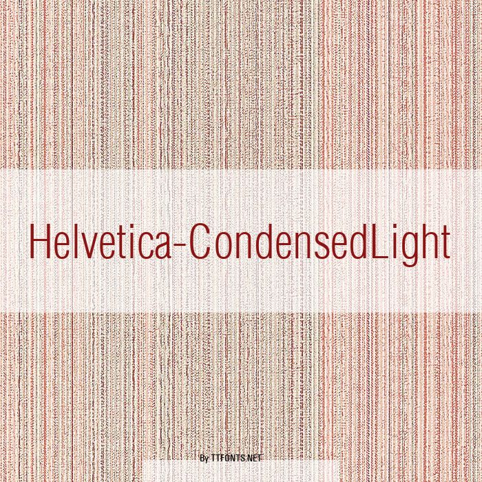 Helvetica-CondensedLight example