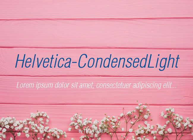 Helvetica-CondensedLight example