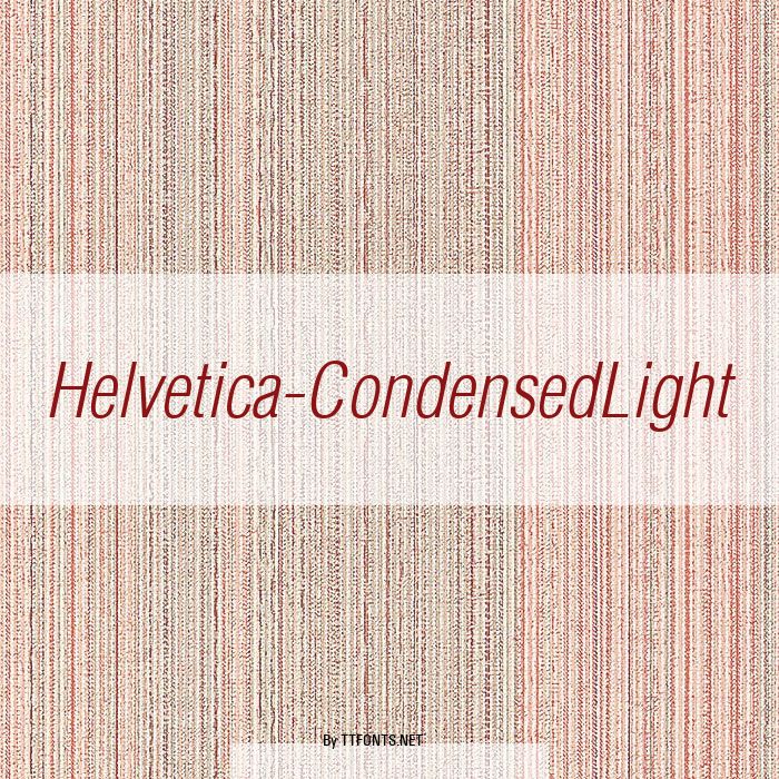 Helvetica-CondensedLight example