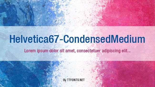 Helvetica67-CondensedMedium example