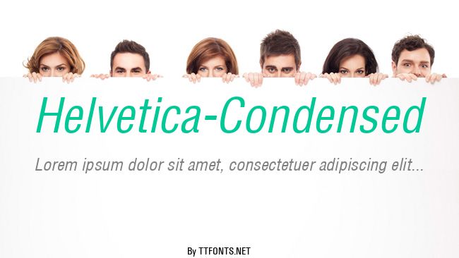 Helvetica-Condensed example