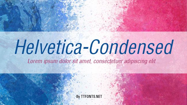 Helvetica-Condensed example