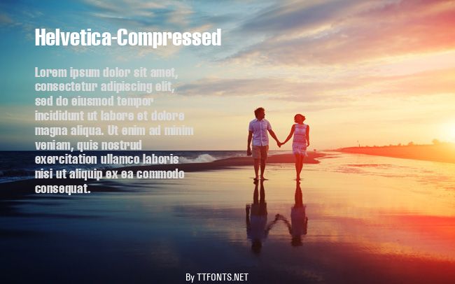 Helvetica-Compressed example