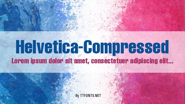 Helvetica-Compressed example