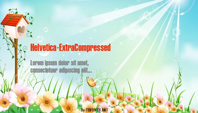 Helvetica-ExtraCompressed example