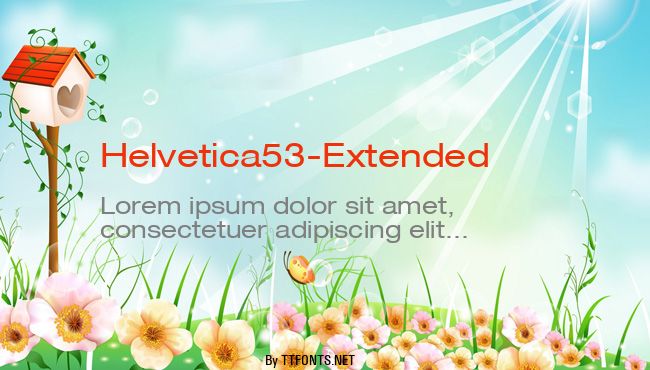 Helvetica53-Extended example