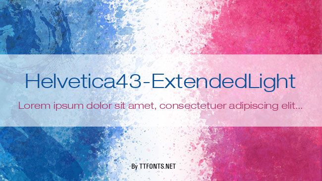 Helvetica43-ExtendedLight example