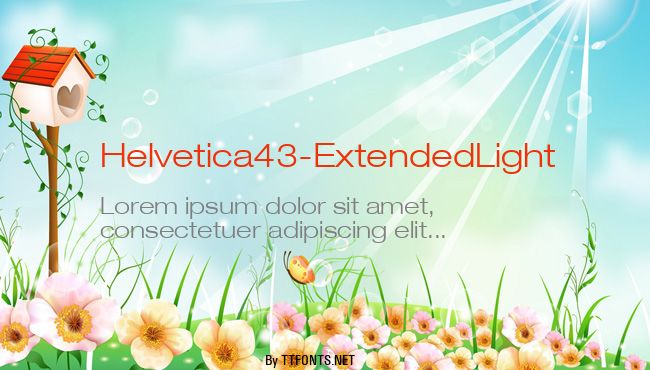 Helvetica43-ExtendedLight example