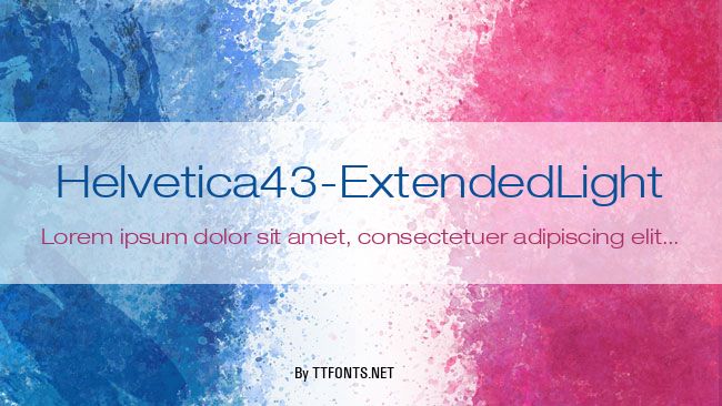 Helvetica43-ExtendedLight example